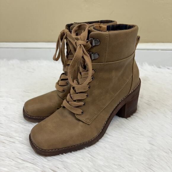 Crown Vintage Women's Lace Up Heeded Holliss Boots Mocha Tan Brown Size 7.5 - Picture 3 of 7